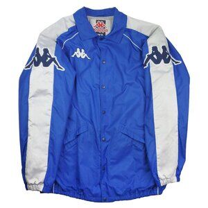 Kappa Vintage Windbreaker Jacket Lined Snap Up Logos Men's XL